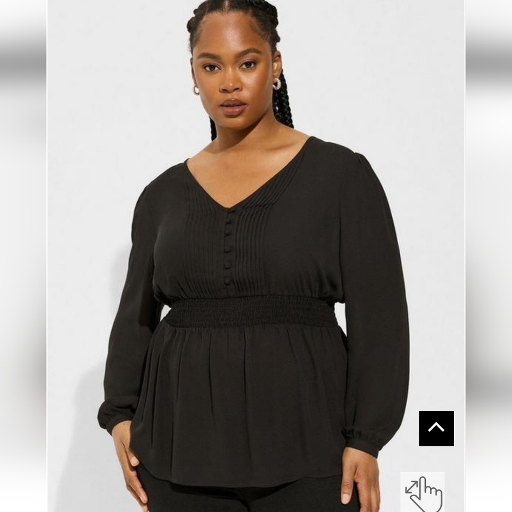Torrid Babydoll Georgette Blouse